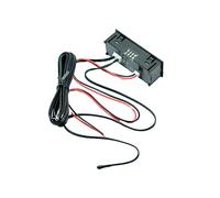 HORIALENCE Thermomètre Auto Digital avec Horloge et Voltmètre Affichage LED Lumineux Bleu Mesure Température Intérieur Extérieur Module Auto pour Aquarium Climatiseur et Réfrigérateur