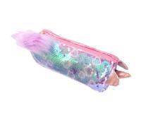 HORIALENCE Trousse à Crayons à Paillettes Transparente Licorne 1 Pièce Organisateur de Papeterie et Trousse de Maquillage pour Filles Taille Compacte pour École et Bureau