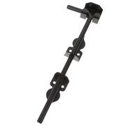 HORIALENCE Verrou de Portail F 30 CM en Fer Forgé Noir Loquet de Porte Solide et Épais pour Clôture en Bois Tige de Descente Sécurisée pour Portails Doubles Résistante aux Intempéries