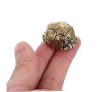 HORIALENCE Vintage Brass Turtle Shell Keychain Pendant Unique Bell Ornament Creative Jewelry Charm For Personal Style And DIY Accessories