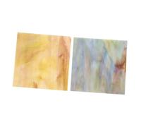 HORIALENCE Vitraux Colorée 2Pcs pour Bricolage Créatif Plaques de Verre Décoratives pour Décoration Murale et Jardin
