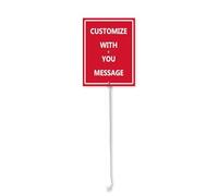 Horienteeon Add Your Own Message-Customizable Sign with Stake, Customizable Yard Sign, Sturdy Aluminum Sign Rust Free, Statement Plaque for Outdoor Yard Lawn Use 20cm×30cm(Red)