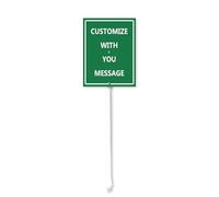 Horienteeon Add Your Own Message-Customizable Sign with Stake, Customizable Yard Sign, Sturdy Aluminum Sign Rust Free, Statement Plaque for Outdoor Yard Lawn Use 20cm×30cm(Green)