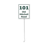 Horienteeon Custom Address Yard Sign, Add Your House Number and Street (Rectangular Design) Customizable Address Sign, Custom Metal Sign, Sturdy Aluminum Sign Rust Free for Outdoor Use 20cm×30cm
