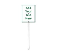 Horienteeon Custom Yard Sign with Stake(Green-White), Customizable Yard Sign Add Your Text, Sturdy Aluminum Sign Rust Free, Statement Plaque for Outdoor Yard Lawn Use 20cm×30cm