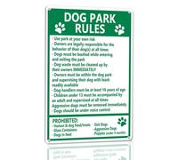 Horienteeon Dog Park Rules - Use At Your Own Risk, Owners Legally Responsible - Panneau en aluminium robuste - 14 x 20 cm - Panneau en aluminium robuste antirouille - Panneau pour animaux de compagnie