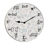 Horienteeon Équations et notations mathématiques tableau noir Geek horloge murale cadeau éducatif fonctionne à piles sans tic-tac silencieux à quartz salle de uisine salle de bain terrasse