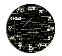Horienteeon Équations et notations mathématiques tableau noir Geek horloge murale cadeau éducatif fonctionne à piles sans tic-tac silencieux à quartz salle de classe cuisine salle de bain terrasse