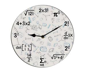 Horienteeon Équations et notations mathématiques tableau noir Geek horloge murale cadeau éducatif fonctionne à piles sans tic-tac silencieux à quartz salle de uisine salle de bain terrasse