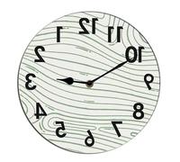 Horienteeon Horloge murale inversée chiffres inhabituels dans le sens inverse des aiguilles d'une montre sans tic-tac silencieux horloge de cuisine horloge à piles pour salon, chambre à coucher, salon