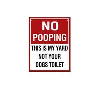 Horienteeon Panneau en aluminium avec inscription « No Peeing No Pooping Dog This Is My Yard Not Your Dogs Toilet » - Décoration murale en aluminium antirouille - Pour décoration de jardin ou