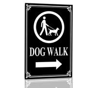 Horienteeon Panneau en aluminium robuste avec inscription « Dog Walk - Owners Must Clean-Up And Leash Their Dogs » - 20 x 30 cm