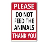 Horienteeon Panneau « Please Do Not Feed The Animals » - 20 cm x 30 cm - En aluminium robuste - Antirouille, ne pas nourrir les animaux - Panneau pour parc zoo ferme