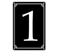 Horienteeon Plaque murale en aluminium robuste pour numéro de maison, numéro de maison, adresse, 14 x 20 cm, panneau mural numéroté d'extérieur pour parkings, quai, cour, allée, terrain, terrain de