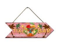 Horienteeon Ymaotrade Tiki Bar Panneau rustique rétro en bois Plaque cadeau Tiki Bar Bar Pub Plaque de bière Cocktail Plage Décoration Cadeau d'amitié 25,4 x 7,9 cm