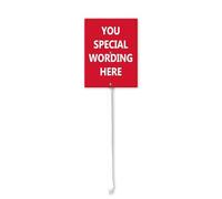 Horienteeon You Special Wording Here - Customizable Sign with Stake, Custom Yard Sign(Red), Sturdy Aluminum Sign Rust Free, Statement Plaque for Outdoor Yard Lawn Use 20cm×30cm