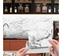 HORIWE Lot de 20 autocollants pour carrelage mural marbré - 10 x 10 cm - En PVC - Papier peint autocollant - Autocollants muraux imperméables - Pour cuisine, armoire, meubles, table