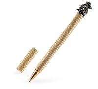 HorixGear Stylo EDC, corps de stylo en laiton massif, stylo de luxe minimaliste, dispositif d'écriture professionnel en métal EDC, pointe de Rollerball fine... (Gold)