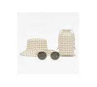 HORIZANE - Pack Soleil Bébé 1-2 Ans SUNSET - Lunettes UV400 Catégorie 3 + Chapeau Anti-UV - Protection Soleil Bébé - Beige