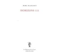 Horizon 111 - Marc Blanchet - Obsidiane - broché - Poésie
