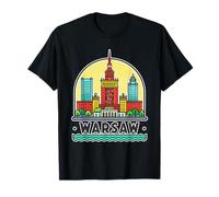 Horizon classique de Varsovie dans un style rétro T-Shirt