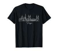 Horizon de la Ville République tchèque Prague T-Shirt Graphique avec Valeur