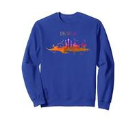 Horizon de Las Vegas - Aquarelle du Monde des Jeux vidéo Sweatshirt, Unisexe pour Adultes, Bleu Royal, S