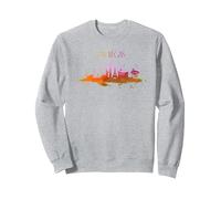 Horizon de Las Vegas - Aquarelle du Monde des Jeux vidéo Sweatshirt, Unisexe pour Adultes, Gris Chiné, XL