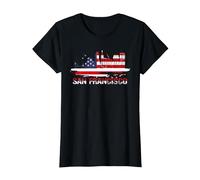Horizon de San Francisco - Paysage Urbain américain de San Francisco T-Shirt, Femme, Noir, S
