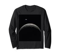 Horizon Lunaire avec Vue Spatiale astronomique de la Terre lointaine Manche Longue