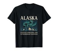 Horizons infinis aurores boréales de l'Alaska State Pride T-Shirt