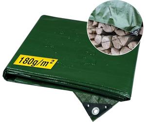 horizont Bâche imperméable - 180 g/m² - 8 x 10 m - Avec œillets indéchirables - Pour bac à sable et piscine - Bâche en tissu pour voiture, moto, vélo - Film de protection robuste pour l'extérieur