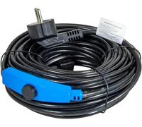 horizont Câble chauffant antigel avec thermostat de 1 à 48 m, idéal pour conduite d'eau ou plantes, chauffage d'accompagnement étanche, chauffage de gouttière autorégulateur, chauffage