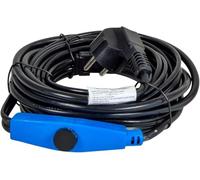 horizont Câble chauffant antigel avec thermostat de 1 m, idéal pour conduite d'eau ou comme chauffage des plantes, chauffage de gouttière étanche, chauffage de gouttière autorégulateur, chauffage