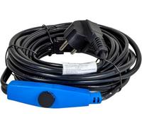 horizont Câble chauffant antigel avec thermostat de 15 m, idéal pour conduite d'eau ou comme chauffage des plantes, chauffage de gouttière, chauffage de gouttière automatique, chauffage