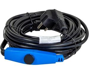 horizont Câble chauffant antigel avec thermostat de 15 m, idéal pour conduite d'eau ou comme chauffage des plantes, chauffage de gouttière, chauffage de gouttière automatique, chauffage
