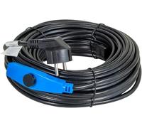 horizont Câble chauffant antigel avec thermostat de 18 m, idéal pour conduite d'eau ou comme chauffage des plantes, chauffage de gouttière étanche, chauffage de gouttière, chauffage d'accompagnement