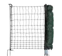 horizont Clôture pour volailles strongLine 110, 9 piquets en fibre de verre - double pointe, 25 m de long, 110 cm de haut - le tout sans électricité, clôture mobile pour poules