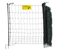 Horizont easyLine Clôture pour poulailler 25 m de long, 105 cm de haut, clôture électrique pour poules - 7 piquets en PVC avec double pointe - vert, clôture pour volaille avec électricité, clôture