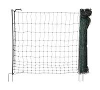 horizont easyLine Clôture pour poulets 25 m de long, 110 cm de haut - 7 piquets en fibre de verre avec double pointe - Verte, clôture pour volaille sans électricité, clôture mobile, clôture électrique