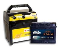 horizont - Électrificateur Mixte de Clôture Ranger AN2000 + Batterie 12V 100 Ah - Poste 2 en 1, Alimentation Secteur ou/et Batterie - Fonctionnement Modulable - Garde Tous Types d'animaux