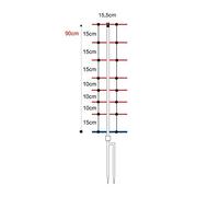 horizont filet à mouton double pointe avec conducteur de terre hauteur 90cm longueur 50m - conductivité extrême - clôture de pâturage, clôture électrique - pour la protection de vos moutons