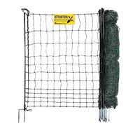 horizont Filet à volaille strongLine 110E, 15 piquets en fibre de verre - double pointe 50 m 110 cm de haut - avec électricité, clôture mobile pour poules