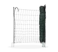Horizont - Filet Non Électrifié Poules Volailles 25 m x 1,20 m - 7 piquets | Clôture Mobile Sans Électricité, Piquets Double Pointe, Montage Sans Outils, Kit de Réparation Inclus - Idéal Aussi Lapins