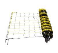 horizont Filet pour Moutons - horinetz - Filet électronique Jaune, Noir, Hauteur 105cm, Longueur 50m, Double épi 14 piquets, clôture électrique, clôture pour chèvres