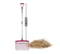 horizont Fourche suédoise avec manche en aluminium réglable 75-115 cm - fourche à fumier légère et robuste pour enfants et adultes - ergonomique et résistante aux intempéries