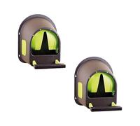 horizont MyCozyNest Lot de 2 pondoirs muraux en plastique pour poules - Grand nichoir en plastique - Nid de volaille très résistant (marron | vert citron vert)