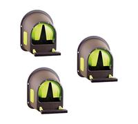 horizont MyCozyNest Lot de 3 pondoirs muraux en plastique pour poules - Grand nichoir en plastique - Nid de volaille très résistant (marron | vert citron vert)