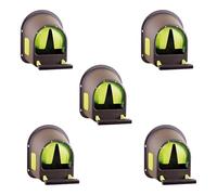 horizont MyCozyNest Lot de 5 pondoirs muraux en plastique pour poules - Grand nichoir en plastique - Nid de volaille très résistant (marron | vert citron vert)