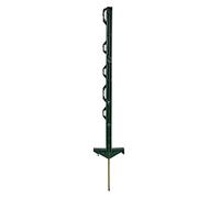 horizont Piquet de clôture plastique 40 pièces vert, hauteur 71 cm, double marche, piquet plastique avec oeillets pour rubans, cordes, torons, piquet de clôture plastique Clôture de pâturage